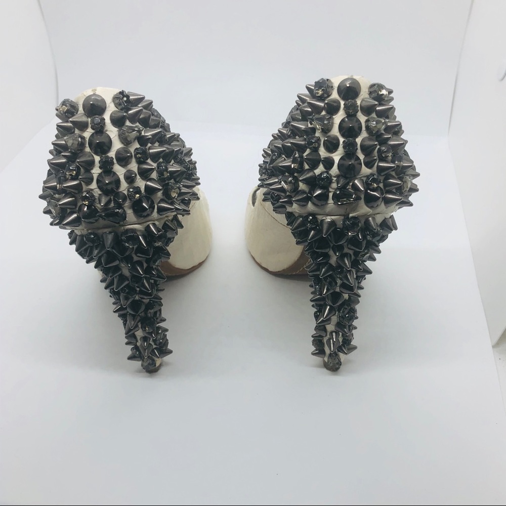Sam Edelman Lorissa Snakeskin Peep Toe Heels - Picture 4 of 16